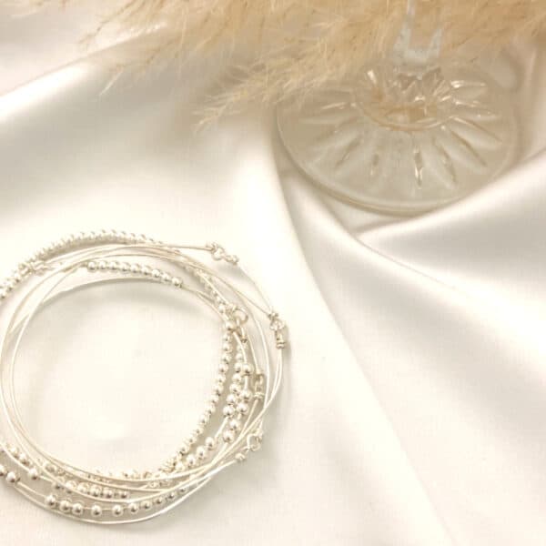 Bracelet semainier perle argent