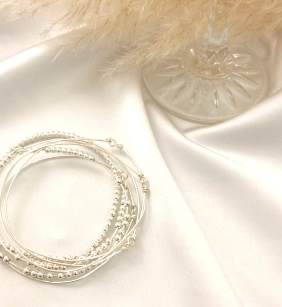 Bracelet semainier perle argent