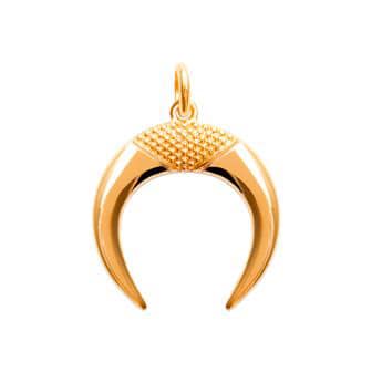 Pendentif doré demi lune