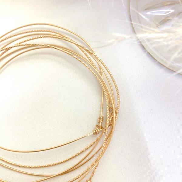 Bracelet semainier doré brillant