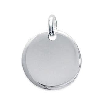 Pendentif pastille argent 20mm
