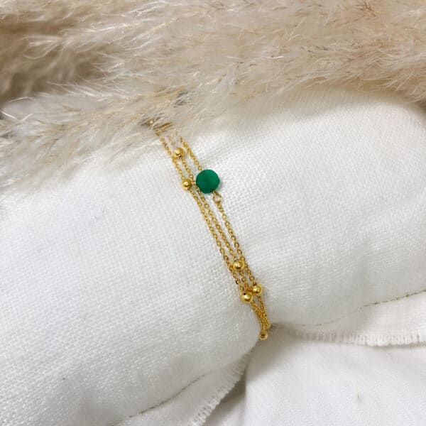Bracelet Carole -Quartz vert
