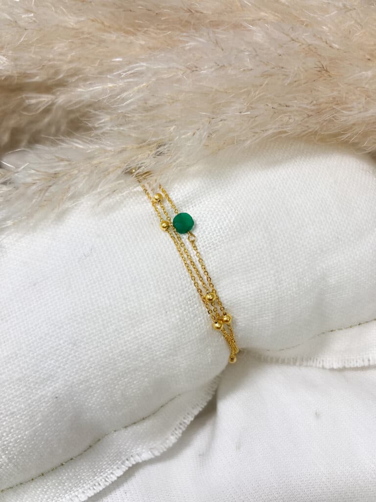 Bracelet Carole -Quartz vert