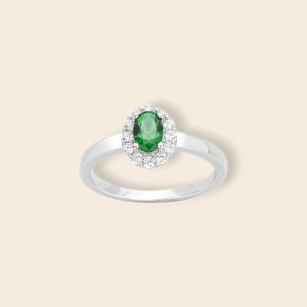 Bague APOLINE Argent vert
