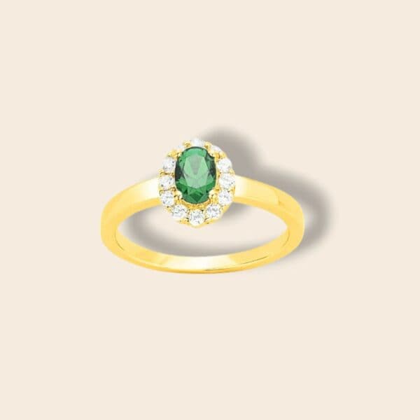 Bague APOLINE Doré vert