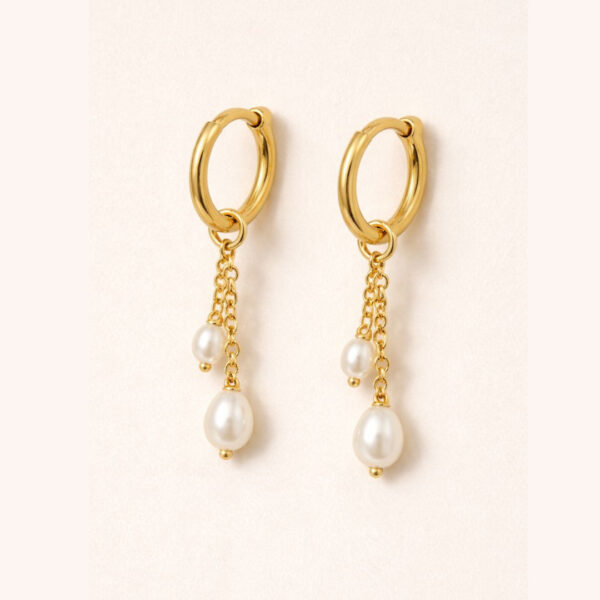 Créoles Perle doré